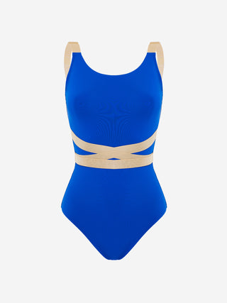 Post-Mastectomy Shaping Swimsuit Blue